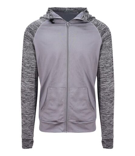 AWDis Cool Contrast Zoodie, Grey/Grey Melange, L, Just Cool