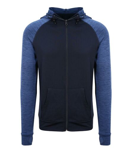 AWDis Cool Contrast Zoodie, Navy/Navy Melange, L, Just Cool